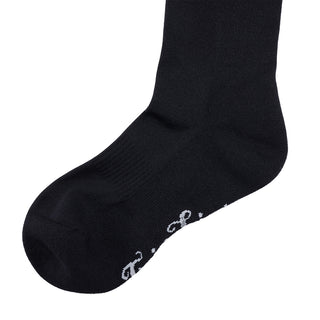 Satin Ribbon Summer Knee Socks (Black)