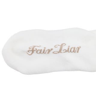 Satin Ribbon Summer Knee Socks (White)