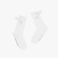 Ankle Frill Ribbon Socks (White)