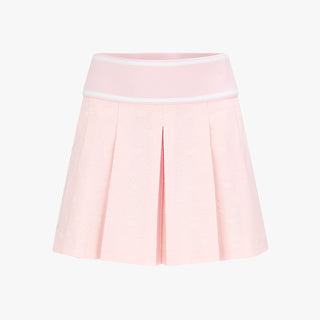 Logo Jacquard Pleated Skort (Coral)