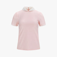 Petit Collar Logo Jacquard  T-Shirt (Coral)