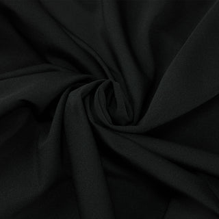 Contrast Collar Open-neck Sleeveless T-Shirt (Black)