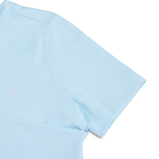 Twisted Round-neck T-Shirt (Blue)