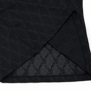 Logo Jacquard See-through T-shirt (Black)