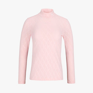 Logo Jacquard See-through T-shirt (Coral)