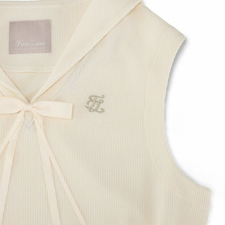 Waffle Sailor Vest (Cream)