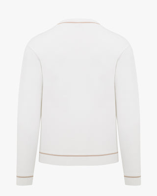 [FINAL SALE] Men's V-Neck Color Cardigan - White