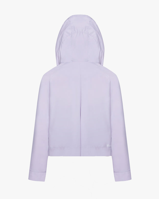 Hooded Crop Rain Jacket - Lavender