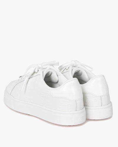 Embroidered Logo Golf Shoes - White