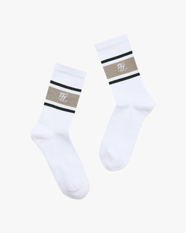 Logo Multi Color Ankle Socks - Beige