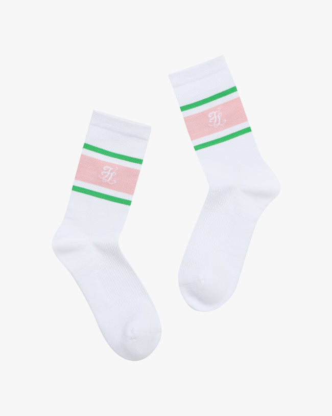 Logo Multi Color Ankle Socks - Pink