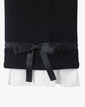 Sleeve Frill Jacket Style Cardigan - Black