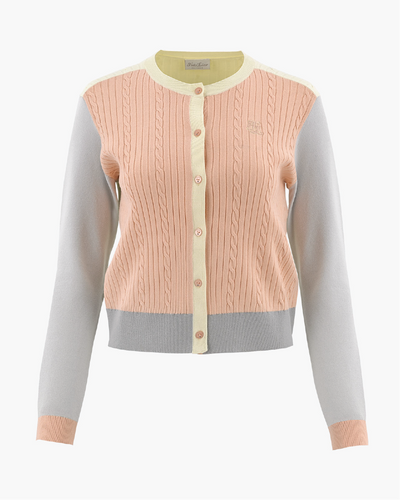 Twisted Texture Cardigan - Coral