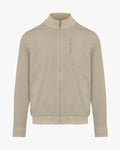 Men's Woven Front Zip Up Cardigan - Beige