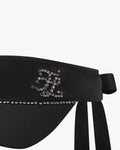 Crystal Chain Visor - Black