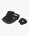 Pearl Scrunch Set Visor - Black