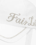 Logo-embroidered ribbon cap - Silver