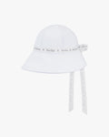 Frill Detailed Bucket Hat - White