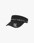 Frill-embellished visor - Black