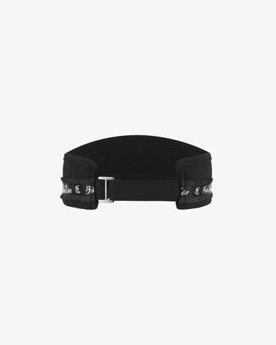 Frill-embellished visor - Black