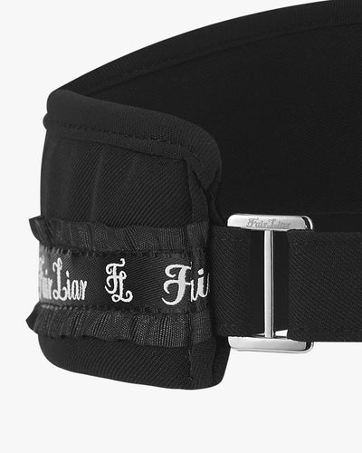 Frill-embellished visor - Black