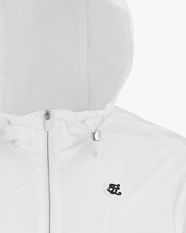 Double Layer Hoodied Mid Jumper - White