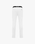 Men's straight fit band pants - White
