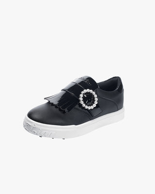Pearl Buckle Loafer (Black)