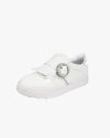 Pearl Buckle Loafer - White