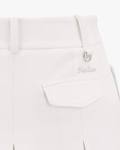 Heart symbol pocket skirt - White