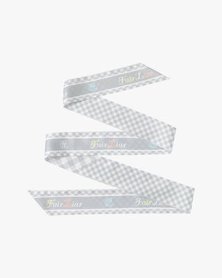 Scarf Set Pleated Skirt (White)