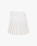 Point Snap Pleated Skirt - White