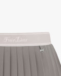 Logo Jacqard Band Pleated Skirt - Cocoa