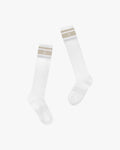 Jacquard Knee Socks - Beige