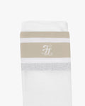 Jacquard Knee Socks - Beige