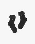 Frill Ankle Socks - Black