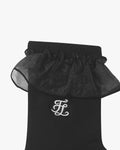 Frill Ankle Socks - Black