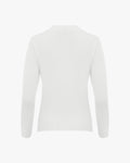 Wave Collar Knit Sweater - White