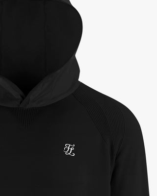 Men's Woven Hooded Knit - Black