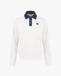 Denim Collar Casual Blouse T-shirt - White
