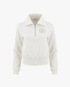 Memory Half Zip Up Pullover - Cream