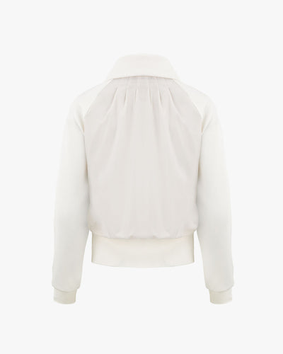 Memory Half Zip Up Pullover - Cream