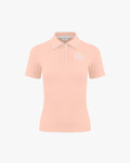 Stan Collar Logo Embroidered T-shirt - Coral