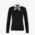 Gingham Detachable Ribbon T-shirt - Black