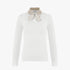 Gingham Detachable Ribbon T-shirt - White