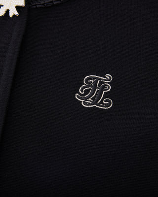 Pearl Ribbon Jacket Cardigan - Black