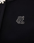 pearl ribbon jacket cardigan - Black