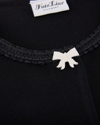 Pearl Ribbon Jacket Cardigan - Black