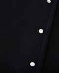 pearl ribbon jacket cardigan - Black