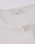pearl ribbon jacket cardigan - White